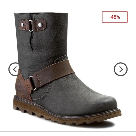 sorel textured ankle boots